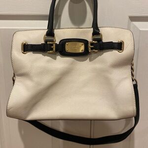 Black & White Michael Kors Satchel Bag